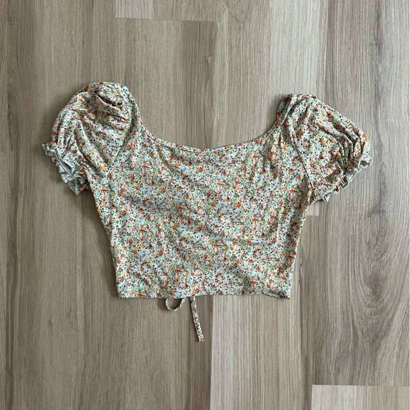 shein floral tie top - Picture 3 of 4